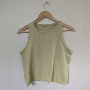 Lululemon Cropped Swiftoy Tech Light Green Sleeveless Women's Tank Top Est. 2-4